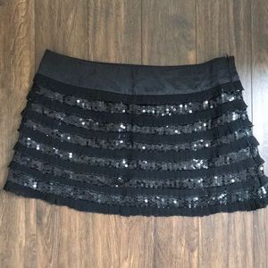 Fun black sequin skirt!